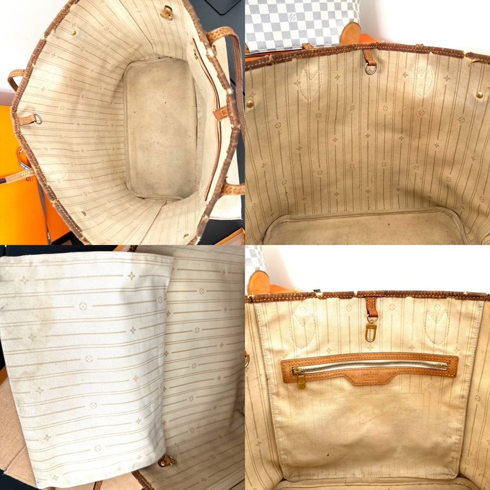 Authentic Louis Vuitton Neverfull Damier Azur Tote Bag Made in France SA0121 - Picture 15 of 16